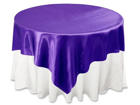Medium Royal Purple Table Overlay HIRE