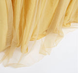 Gold Satin and Tulle Table Skirting HIRE