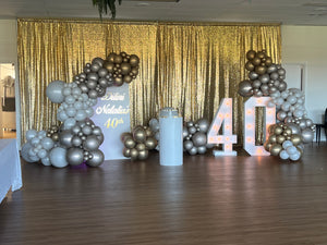 Perfect for Gatsby Theme - Gold Sequin Backdrop HIRE