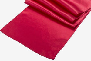 Red Satin Table Runner HIRE