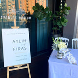 A102 Tiffany Chair Wedding Ceremony Package with Welcome Sign