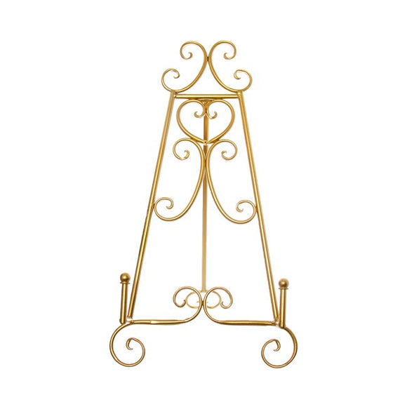 Small Gold Table Easel HIRE