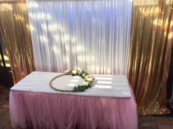 Pink Tulle Table Skirting HIRE
