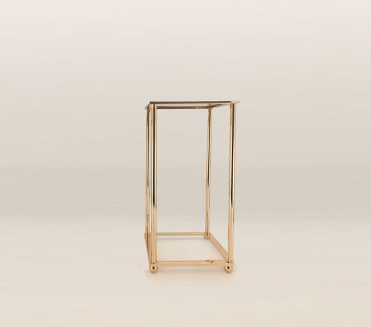 80cm Gold Metal Plinth HIRE