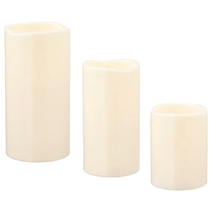 Set of 3 LED Pillar Candles HIRE