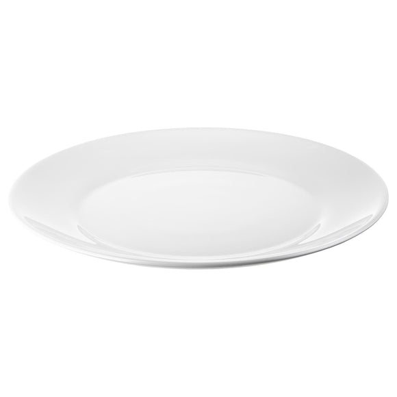 Elegant Round White Dinner Plate
