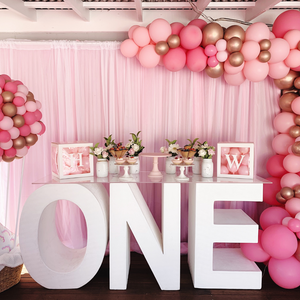 Baby Pink Sheer Freestanding Event Backdrop HIRE