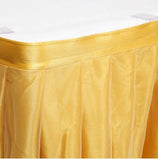 Gold Satin and Tulle Table Skirting HIRE