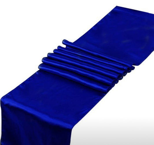 Royal Blue Satin Table Runner HIRE