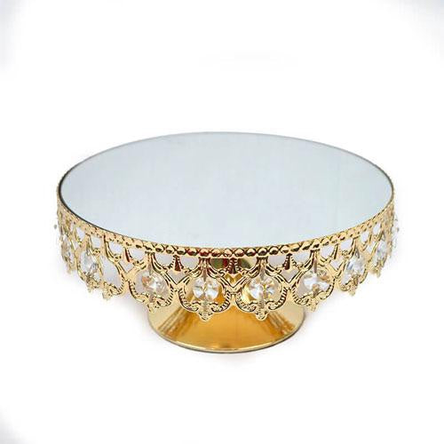 Gold Cake Stand with Mirror Top HIRE