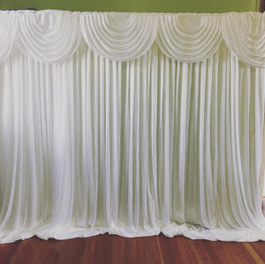 3m White Satin Backdrop HIRE