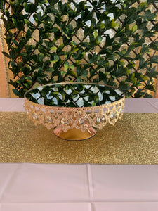 Gold Cake Stand with Mirror Top HIRE