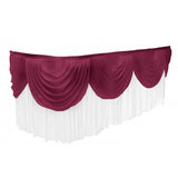 3m Satin Table Skirt with 3m Red Swag